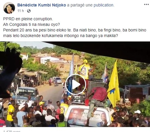 BK Kumbi se désole sur sa page Facebook de l'attitude de ses compatriotes à Songololo